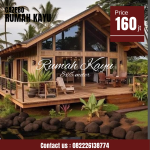 Rumah Kayu Jati Minimalis Modern | Rumah Kayu Glamping