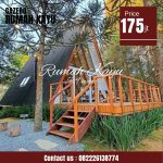 Rumah Segitiga Minimalis Modern Kayu Jati | Rumah Glamping
