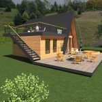 Rumah Kayu Modern dengan Roftop untuk Villa atau Glamping