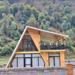 Rumah Glamping Segitiga Minimalis Modern Kayu Jati