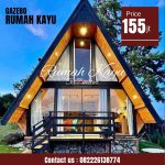 Rumah Segitiga Kayu Jati Minimalis Modern