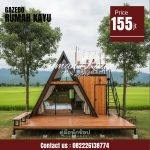 Rumah glamping segitiga minimalis modern roftop