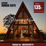 Rumah Segitiga Kayu Jati Minimalis Modern Elegan
