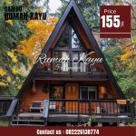 Rumah Segitiga Kayu Jati Minimalis Modern Jepara