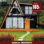 Rumah Segitiga Kayu Jati Minimalis Modern Roftop