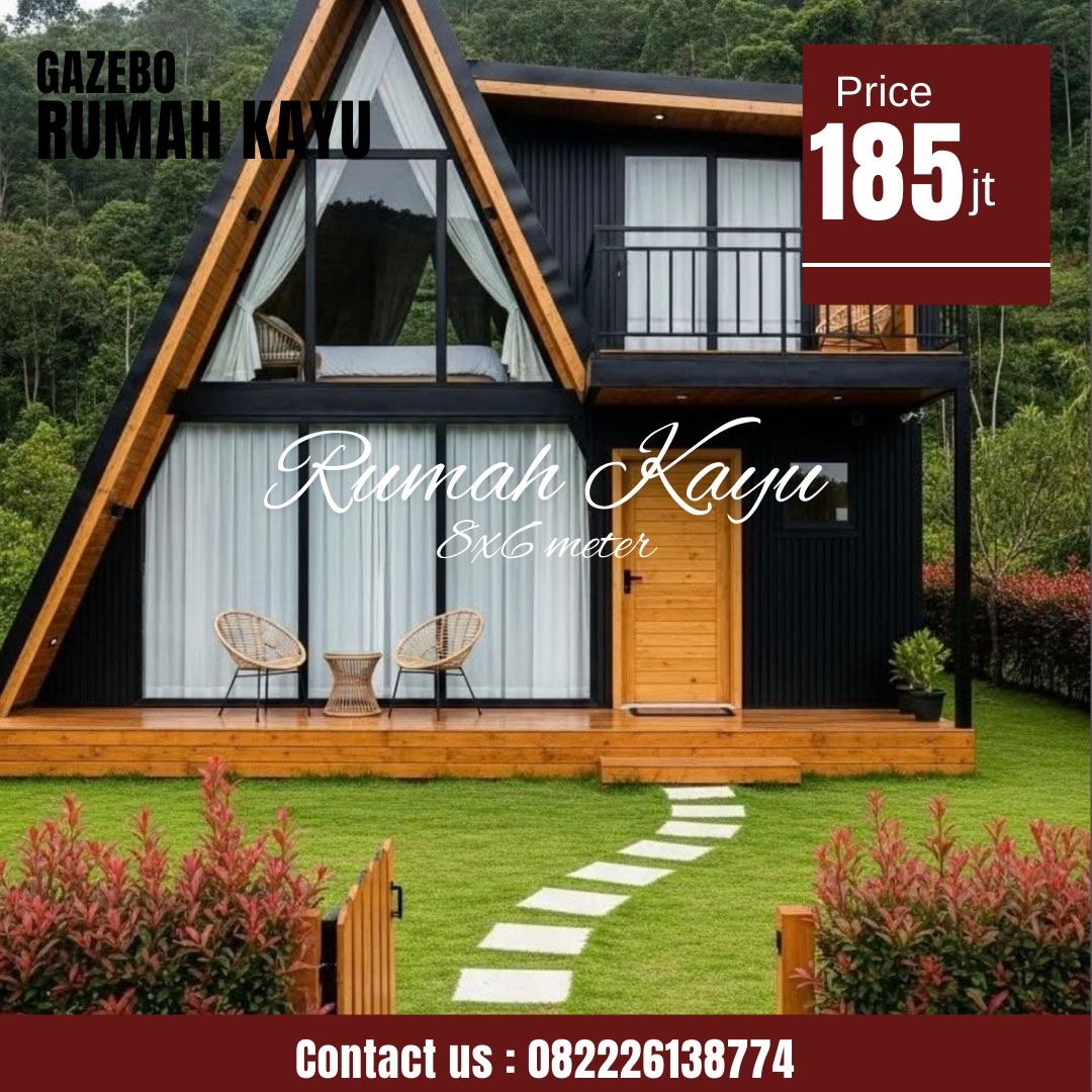 7c3aad20-51a2-46bd-883f-f87516e64e15 Rumah Segitiga Kayu Jati Minimalis Modern Roftop - Image 1