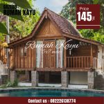 Rumah Segitiga Roftop Minimalis Kayu Jati