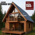 Rumah Segitiga Kayu Jati Minimalis Modern