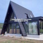 Rumah Segitiga Minimalis Kayu | Rumah Kayu Segitiga Roftop