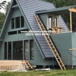 Rumah Segitiga Minimalis | Rumah Kayu Segitiga Modern