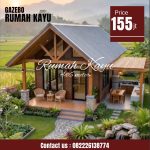 Rumah Kayu Panggung Minimalis Modern Kayu Jati