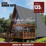 Rumah Segitiga Kayu Jati Minimalis Modern Model Rooftop