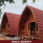Jual rumah lumbung kayu jati atap multiroof