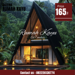 Rumah Segitiga Kayu Jati | Rumah Segitiga Minimalis Modern