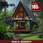 Rumah Segitiga Kayu Jati | Rumah Kayu Minimalis Modern