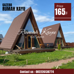 Rumah Segitiga Kayu Jati Minimalis | Rumah Kayu Minimalis