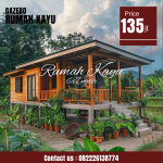 Rumah Panggung Kayu Jati Minimalis Modern