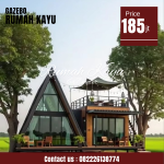 Rumah Segitiga Kayu Jati Minimalis | Rumah Kayu Jati