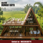 Rumah Segitiga Kayu Jati Minimalis | Rumah Kayu jati