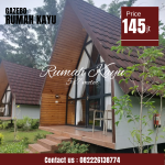 Jual Rumah Segitiga Kayu Jati Minimalis Modern