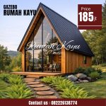 Rumah Segitiga Kayu Jati Minimalis Modern