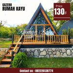 Rumah Segitiga Kayu Jati Minimalis Modern