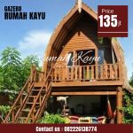 Rumah Panggung Lumbung Kayu Jati Desain Unik