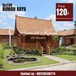 Rumah Kayu Joglo Minimalis Bongkar Pasang