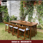 Meja Makan Kayu Jati Solid Minimalis Modern Elegan