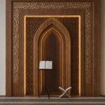 Jual Mihrab Masjid Minimalis Kayu Jati Custom Jepara