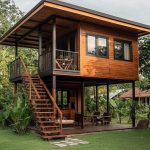 Rumah Panggung Kayu Jati Minimalis Modern
