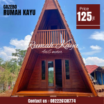 Jual Rumah Segitiga Kayu Minimalis Modern
