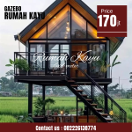 Rumah Kayu Minimalis Modern Tingkat Model Kaca