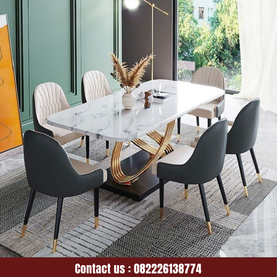 Abu Abu Inspirasi Desain Moderen Furniture Instagram Post (34) Jual Meja Makan Marmer Modern 6 Kursi Stainless Gold - Image 1