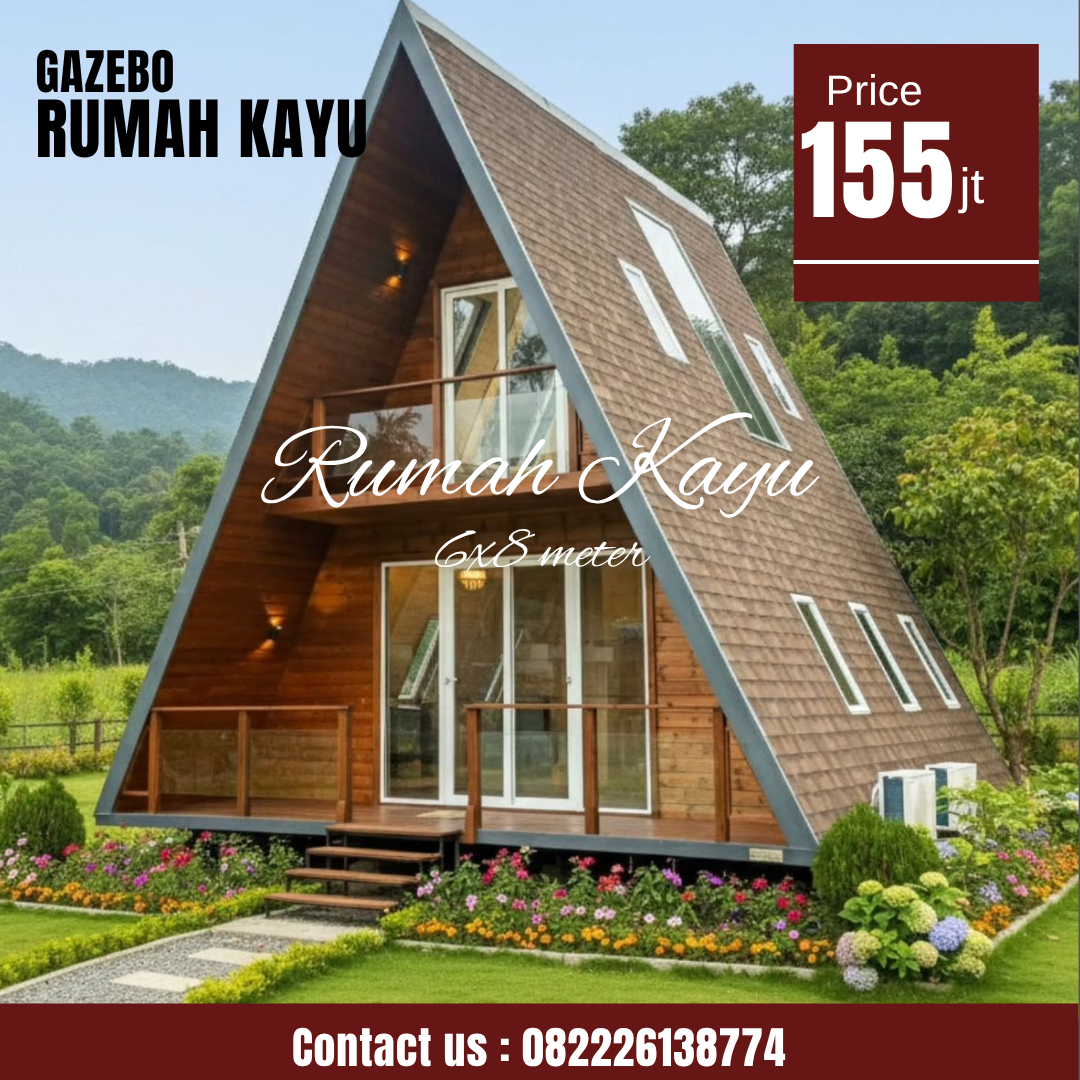 Abu Abu Inspirasi Desain Moderen Furniture Instagram Post (40) Rumah Kayu Cabin A-Frame 6x8 Meter Harga Terjangkau - Image 1