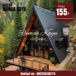 Jual Rumah Kayu A-Frame 6x8 Meter Premium Berkualitas