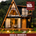 Jual Rumah Kayu A-Frame Segitiga Rooftop Modern Custom