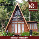 Rumah Kayu Segitiga A-Frame Kayu Jati