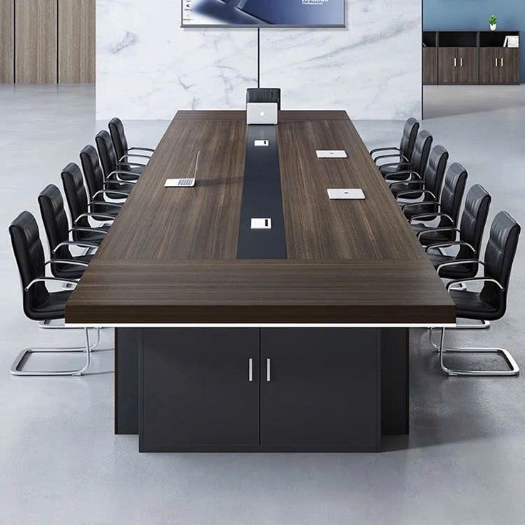 f3e46bc3ce3f137106da53ddb3fe3fe8 Meja Meeting Kantor Kayu Custom untuk Ruang Rapat - Image 1