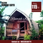 Rumah Lumbung Kayu Jati Atap Alang-Alang