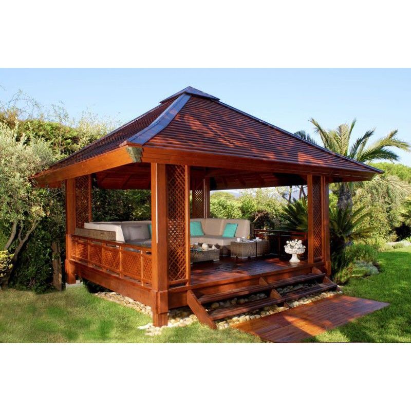 gazebo minimalis taman Gazebo Kayu Minimalis Premium untuk Rumah & Villa - Image 1