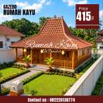 Jual Rumah Joglo Kayu Jati Minimalis Elegan