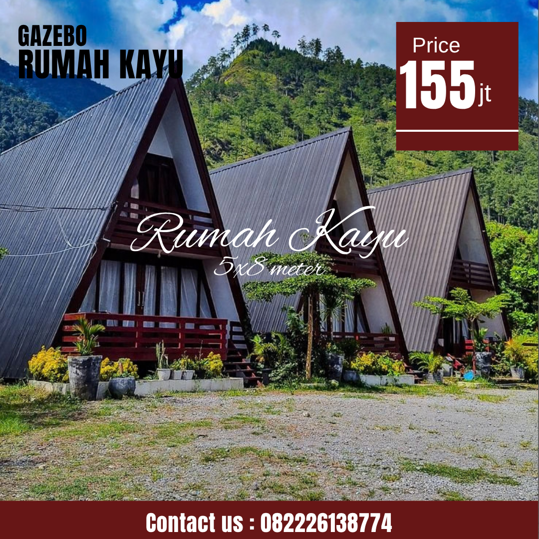 Abu Abu Inspirasi Desain Moderen Furniture Instagram Post - 2026-09-25T221722.254 Rumah Segitiga Kayu Jati Premium A-Frame House untuk Villa - Image 1
