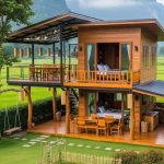 Rumah Panggung Kayu Jati 2 Lantai Modern