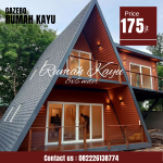 Jual Rumah Segitiga Kayu Jati Minimalis Modern Harga Terjangkau